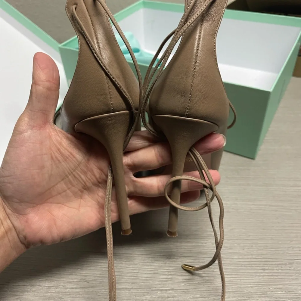 Aquazzura Rebel Sandal 105 BEIGE - Picture 4 of 8